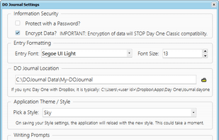 Configure DO Journal the way you like it.