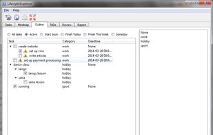 tasks outline view