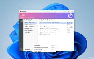 Main window on Windows 11