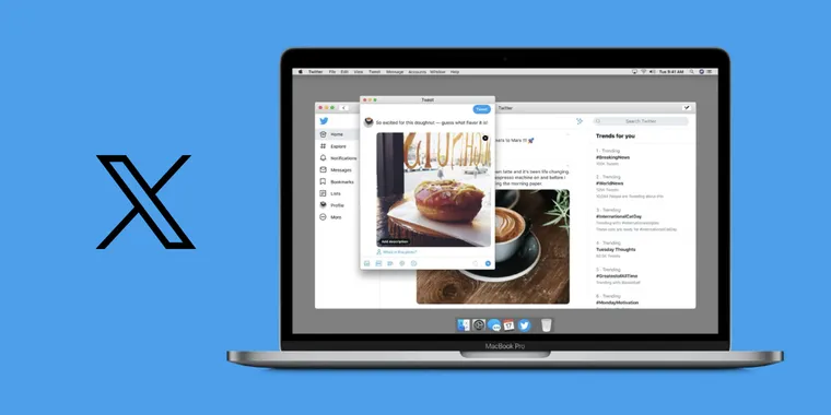 The old X/Twitter native Mac app has been discontinued and replaced by the iPad version image