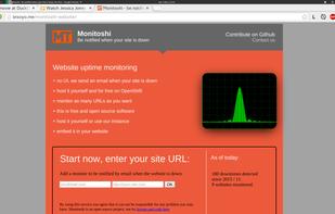 Monitoshi embeded in a website
