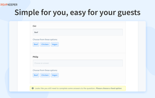 Simple for you, easy for your guests