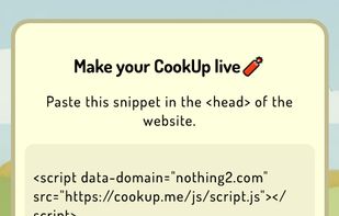 Copy the snippet and paste on your site