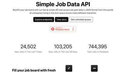 Job Data API screenshot 1
