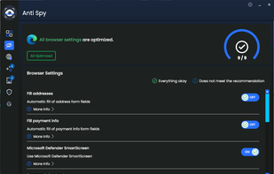 AntiBrowserSpy screenshot 1