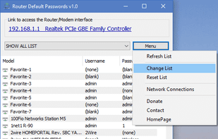 Router Default Password screenshot 2