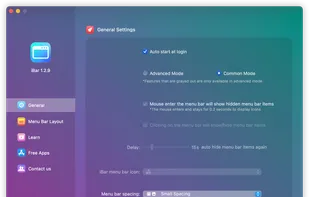 Change mode and size of icons