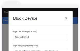 Access control features:  log users out or block them, plus simple 2-factor authentication.
