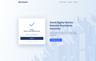 Get the link to the delivery page and share it with your customer.