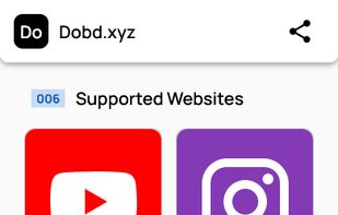 Dobd homepage from mobile