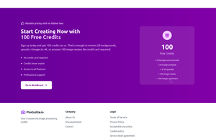 Landing page call to action