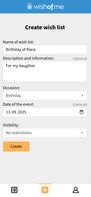 Create a wish list