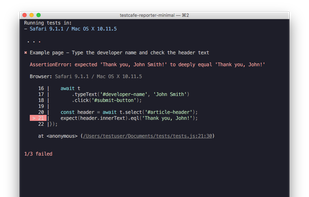 TestCafe screenshot 1