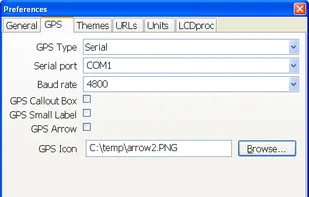 Additional GPS options allow the GPS marker to be customized