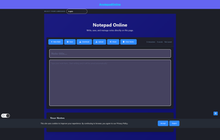 Anotepad Online screenshot 1