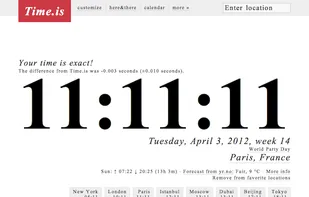 Time.is screenshot 1