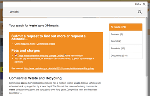 Cludo Site Search screenshot 1