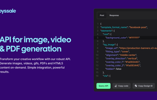 API for image, video, html5, & PDF generation