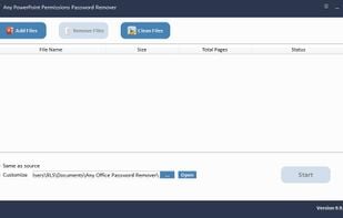 Any PowerPoint Permissions Password Remover screenshot 1