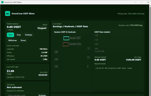 GreenCrow USDT Miner