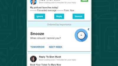 You can snooze email and let Caspy remind you to get back to them. 