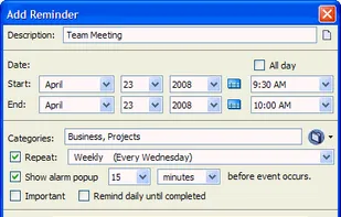 ReminderFox screenshot 3