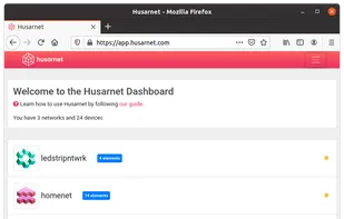 List of all Husarnet networks associated with user account.