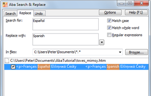Aba Search and Replace screenshot 2
