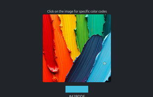 An illustration of real-time color detection on the scanned image by clicking it.