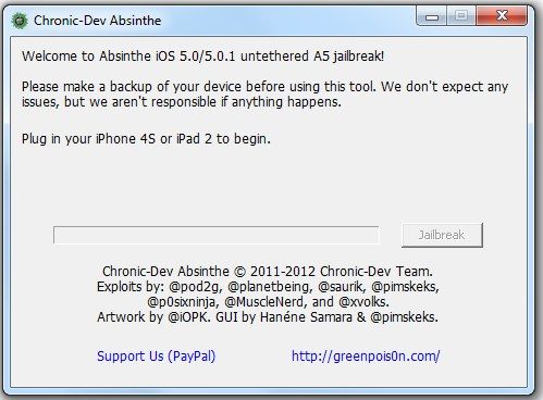 Absinthe 2.0 Jailbreak for iOS 5.1.1 Released [Download Links]