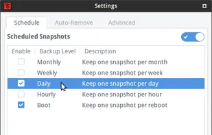 TimeShift screenshot 1