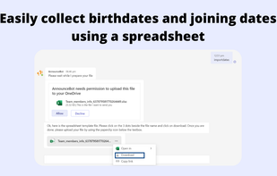 Easily collect birthdates and joining dates using a spreadsheet
