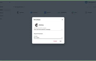 Hurree criteria selection - set rules and triggers which inform your campaigns.