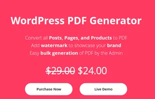 WordPress PDF Generator