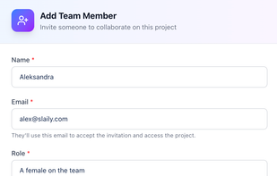 Add team members