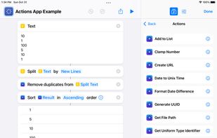 Actions  screenshot 1