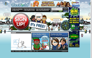 WeeWorld Homepage