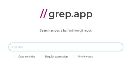 grep.app screenshot 1