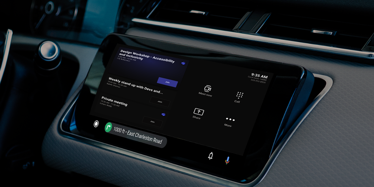 Teams will add support for Android Auto users in February for your Roadtrip meetings image