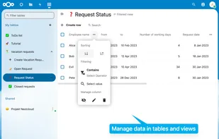 Nextcloud Tables screenshot 1
