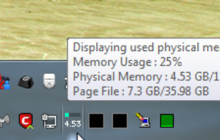 Tooltip displays both physical memory and page file usage.