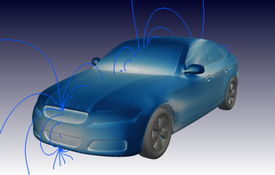 CFD simulation results of the DriveAIR model, simulated with MantiumFlow.
