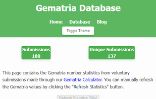 The submitted calculations database