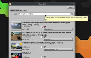 FLTube 2.1.0 at Manjaro Linux