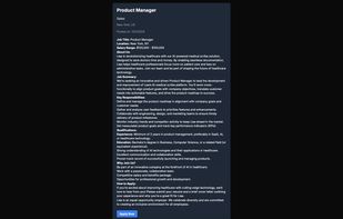 Applicant's view of job description