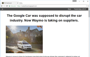 Reader mode for a more comfortable read and for sharing