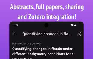 Screenshot showing the article details screen.