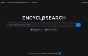 Encyclosearch main page.