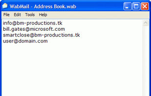 Wabmail screenshot 1