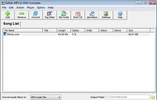 Softdiv MP3 to WAV Converter screenshot 1